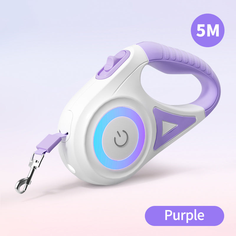 LED retractable dog leash, view 4 - MRSLM