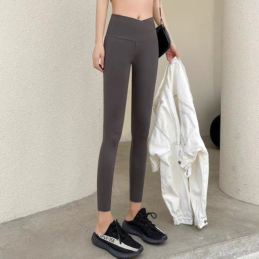 cross-waist shark skin leggings - MRSLM