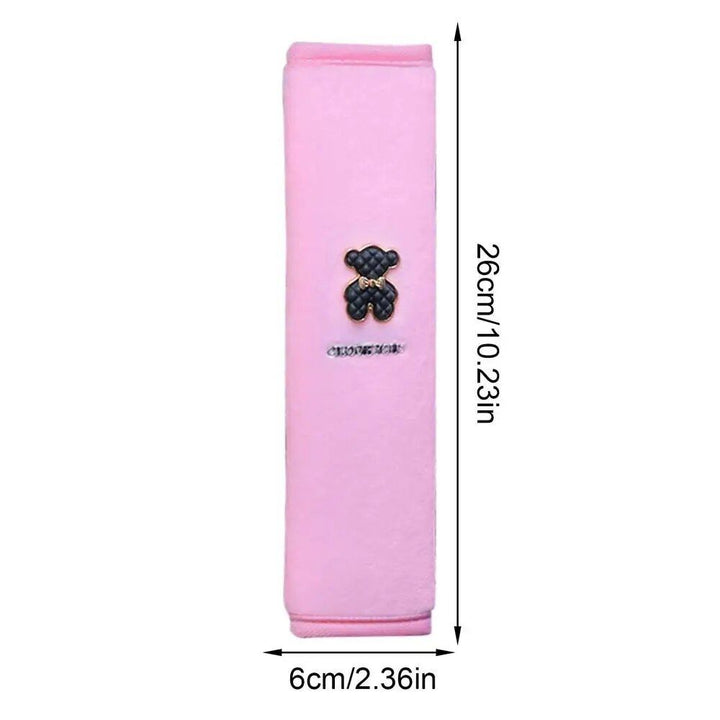 Plush Cartoon Bear Car Seat Belt Shoulder Pad - Comfort & Style for Your Drive