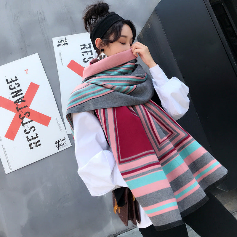 warm thick imitation cashmere scarf - MRSLM