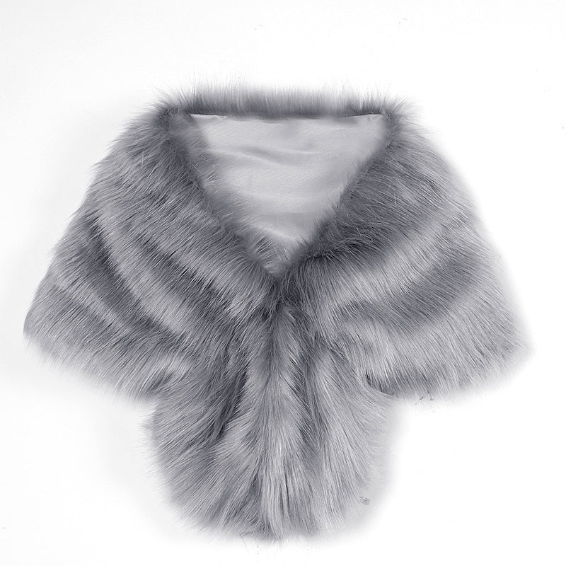 faux fur shawl wrap - MRSLM