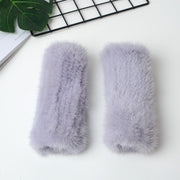 Comfortable winter fur half finger gloves, view 8 - MRSLM
