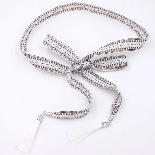 boho tassel chain waist belt, view 2 - MRSLM