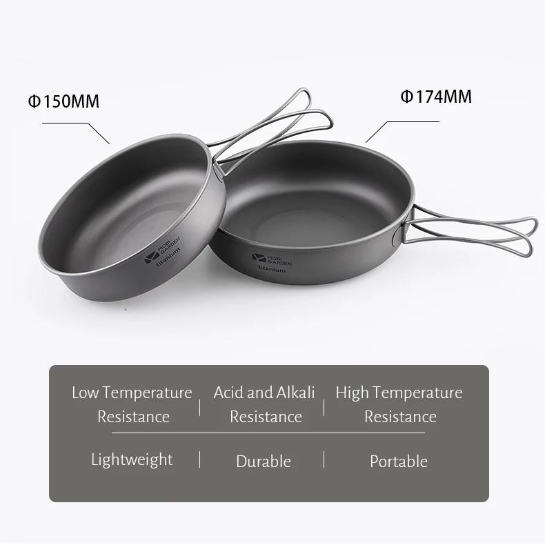 portable titanium camping frying pan, view 8 - MRSLM