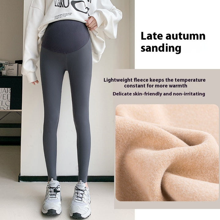 Pregnant Women's Honeycomb Stretch Belly Support Shark Skin Leggings