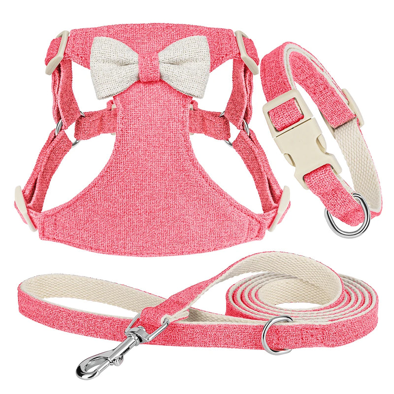 quick release dog collar harness and leash set, view 2 - MRSLM