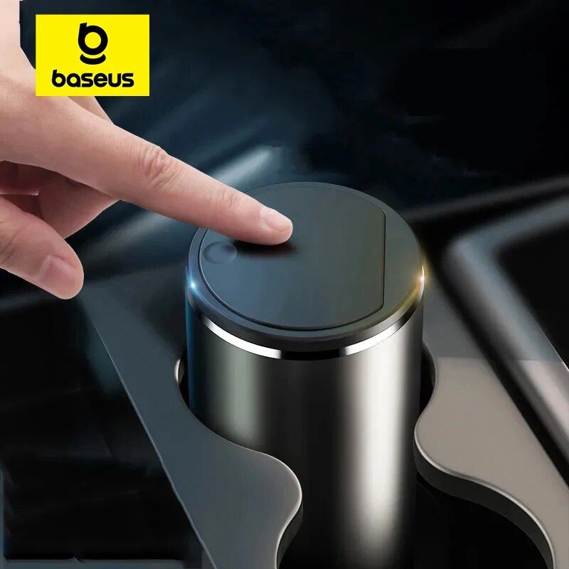Deluxe Car Trash Bin with Easy-Click Disposal and Odor Seal Technology