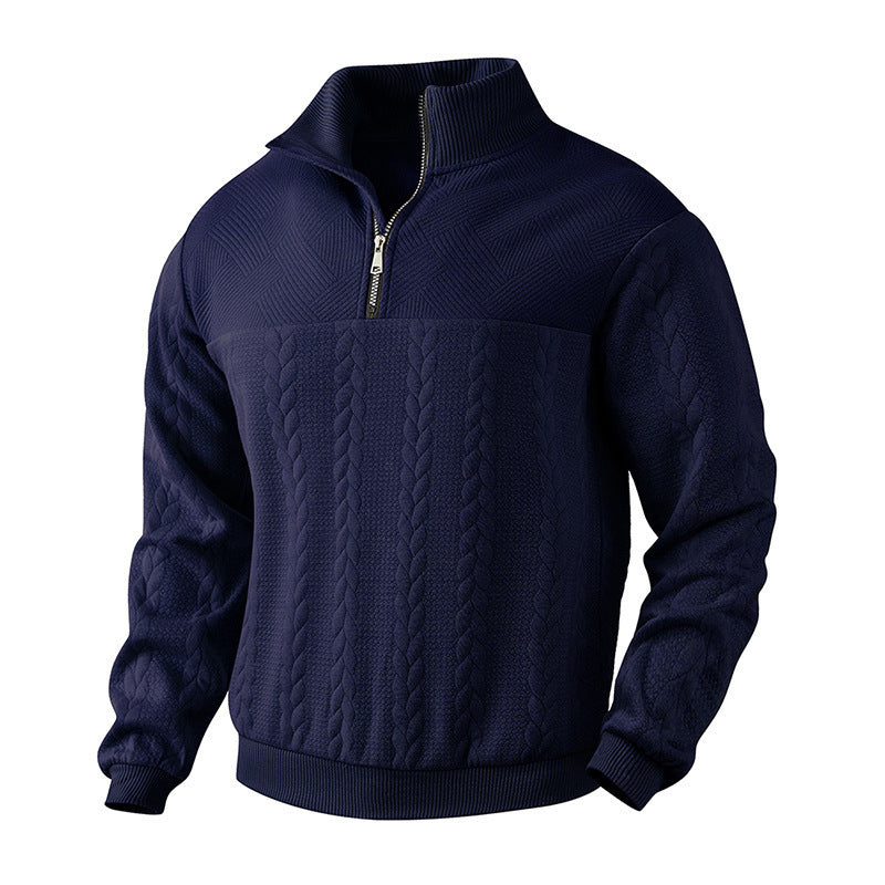 men's jacquard sweater, view 4 - MRSLM