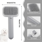 self-cleaning pet brush, view 6 - MRSLM