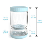 2-in-1 glass kimchi and pickle jar with strainer, view 5 - MRSLM