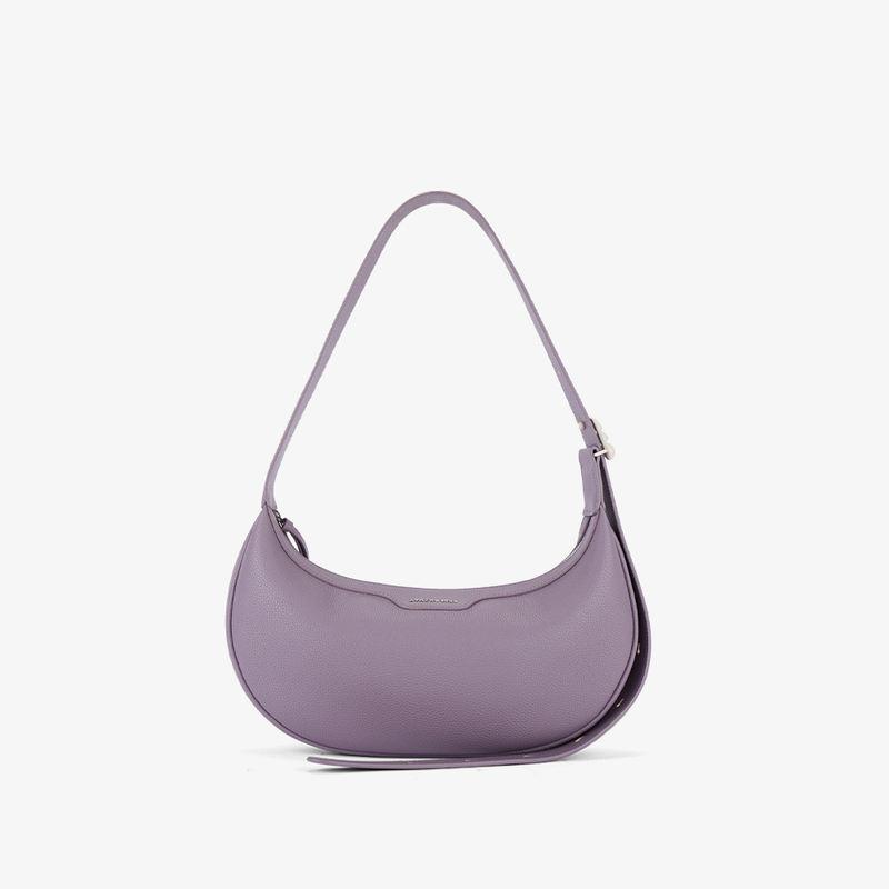 Leather baguette shoulder bag, view 2 - MRSLM