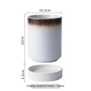 Japanese-style ceramic chopstick holder, view 9 - MRSLM