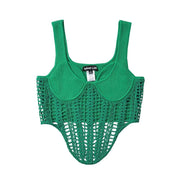 women's solid color knit camisole, view 5 - MRSLM