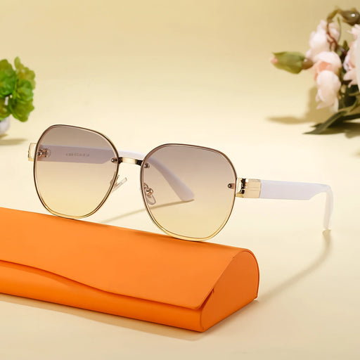 oversized rimless round sunglasses - MRSLM