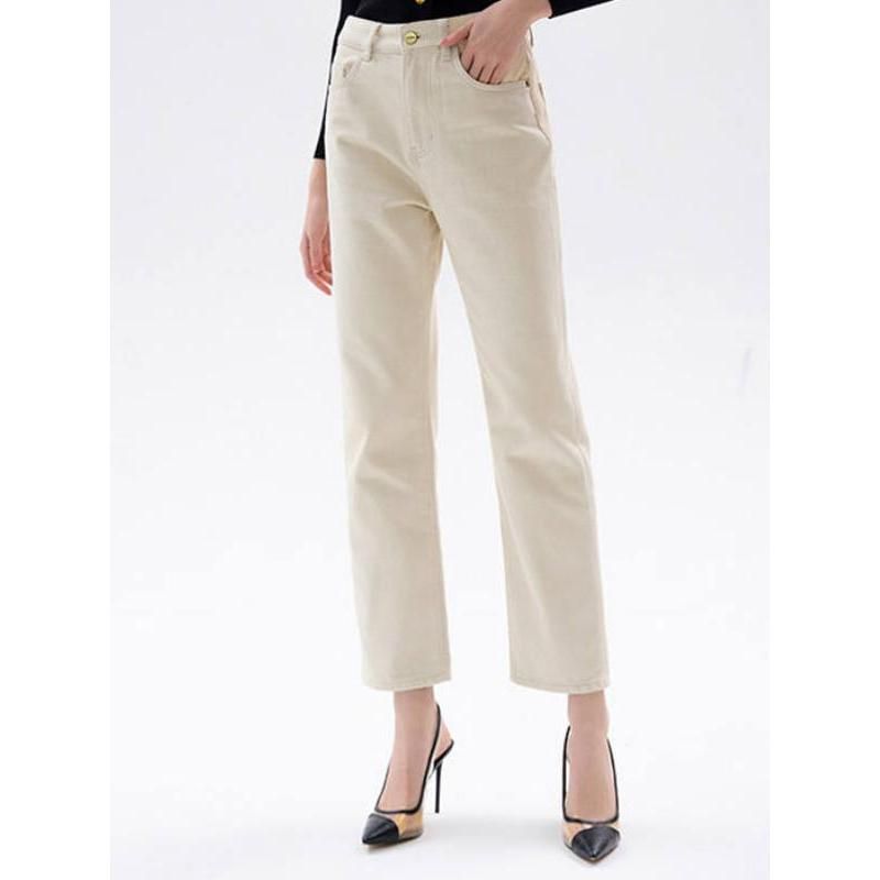 high-waisted straight jeans, view 6 - MRSLM