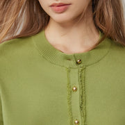 tassel edge slim fit cardigan, view 11 - MRSLM