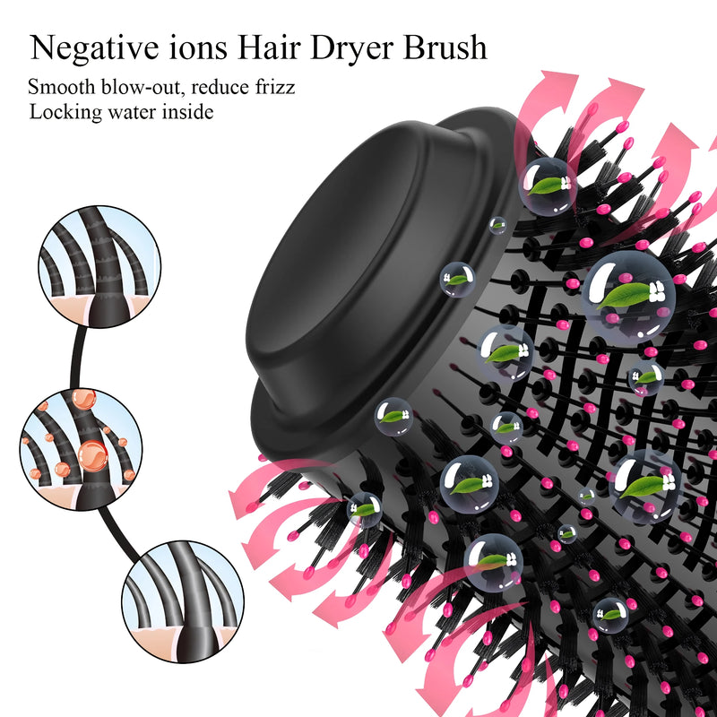 4-in-1 volumizer and hot air brush hair dryer, view 7 - MRSLM