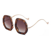 oversized diamond polygon sunglasses, view 2 - MRSLM