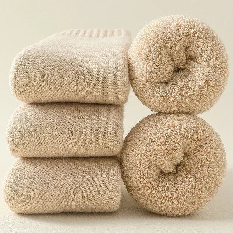 3 pairs unisex wool blend socks, view 6 - MRSLM