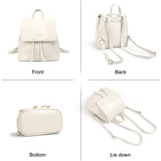 white knitted mini backpack, view 8 - MRSLM
