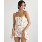 women's backless strapless dress, view 3 - MRSLM