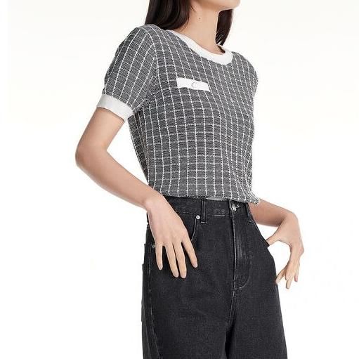 geometric knit top, view 8 - MRSLM