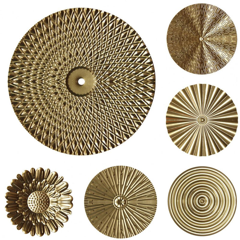 Round gold metal wall hanging, view 17 - MRSLM