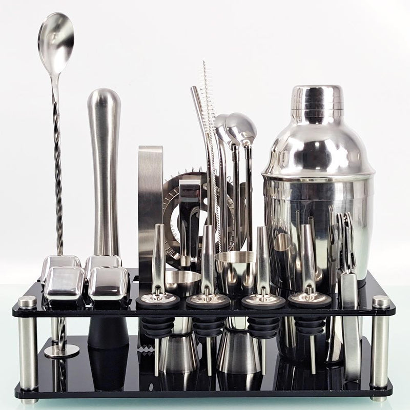 stainless steel acrylic wine mixing tool set, view 4 - MRSLM