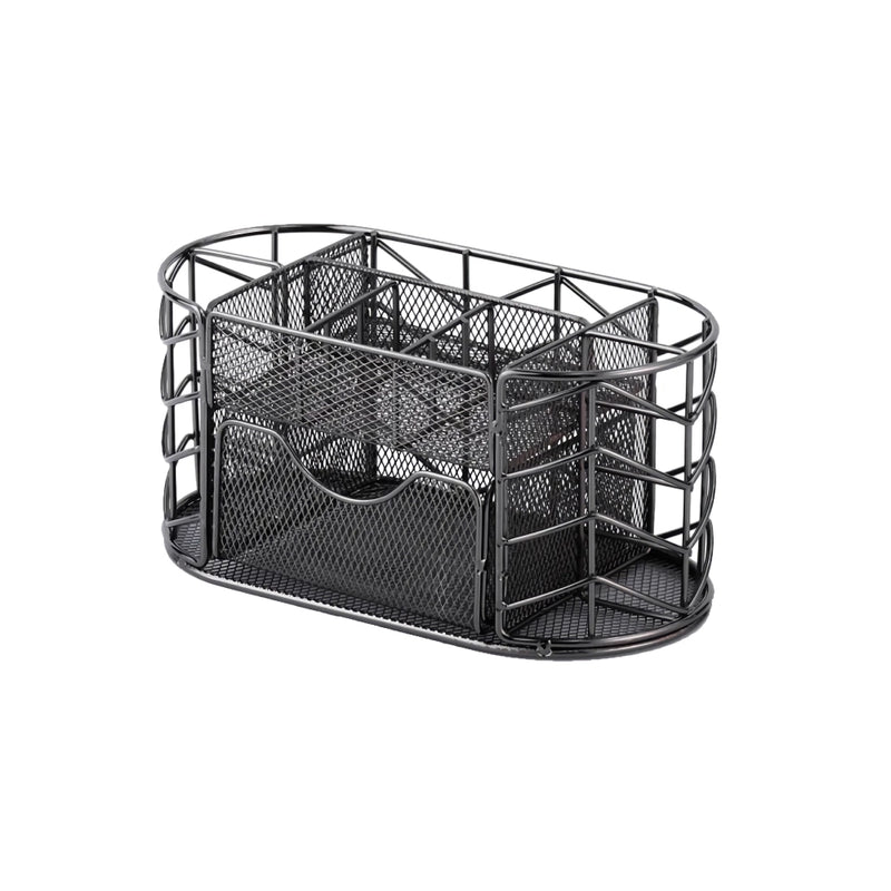 metal mesh desktop organizer, view 4 - MRSLM