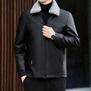 men's pu leather jacket winter, view 3 - MRSLM