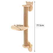 wall-mounted multi-level cat tree with hammock, view 2 - MRSLM