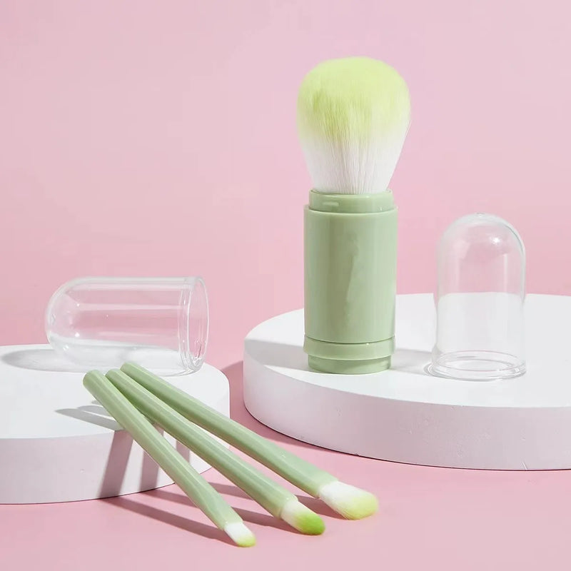 4-in-1 portable makeup brush set, view 4 - MRSLM