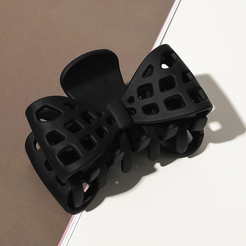 striped bow tie hairpin barrettes, view 6 - MRSLM