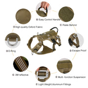 reflective dog harness, view 8 - MRSLM