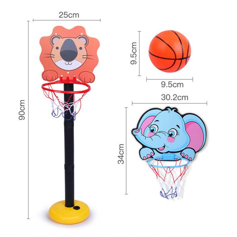 kids cartoon animal basketball hoop kit, view 9 - MRSLM