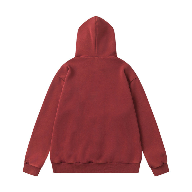 retro letter print hoodie, view 5 - MRSLM