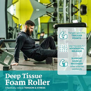 solid foam roller with grooves, view 5 - MRSLM