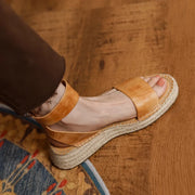 summer chic leather sandals, view 6 - MRSLM