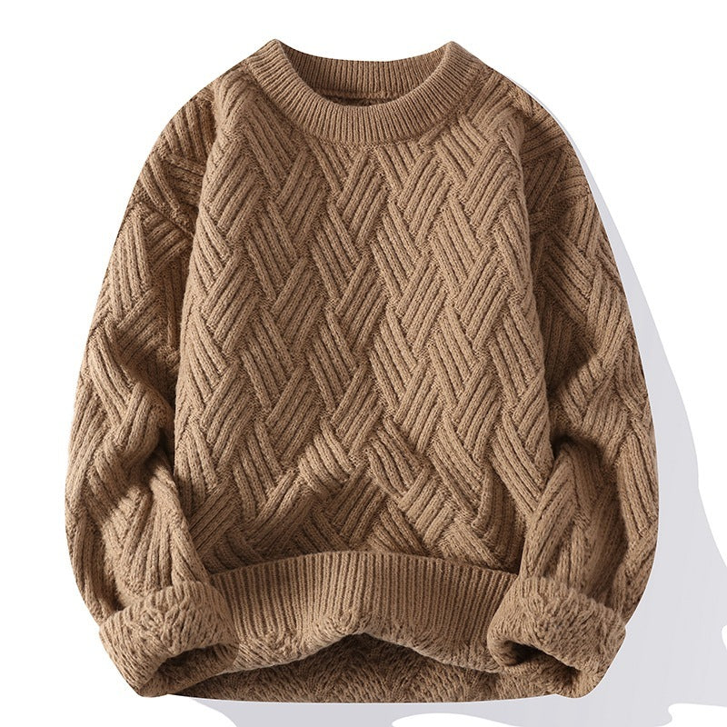 men's loose pullover sweater, view 3 - MRSLM