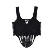 women's solid color knit camisole, view 2 - MRSLM