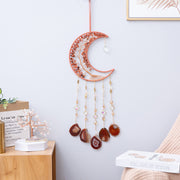 natural agate crystal dream catcher pendant, view 23 - MRSLM