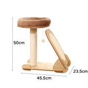 cat tower with scratcher and climbing frame, view 2 - MRSLM