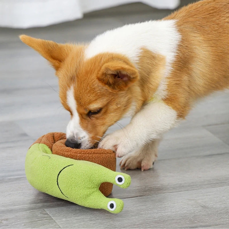 plush snail snuffle toy for dogs, view 4 - MRSLM