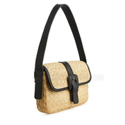 vintage woven straw bag, view 6 - MRSLM