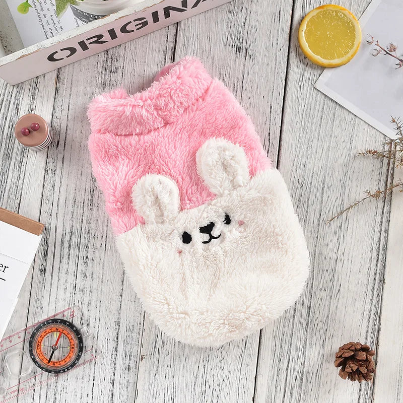 cozy fleece bear dog jacket, view 2 - MRSLM