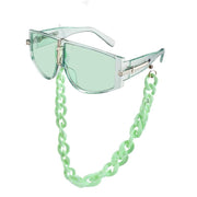 oversized steampunk shield sunglasses, view 5 - MRSLM