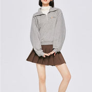 retro lapel embroidery sweater, view 3 - MRSLM