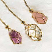 crystal stone holder necklace - MRSLM