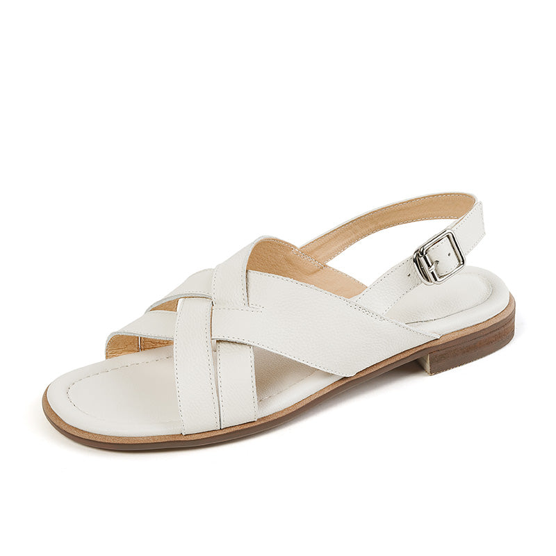genuine leather women's sandals, view 2 - MRSLM