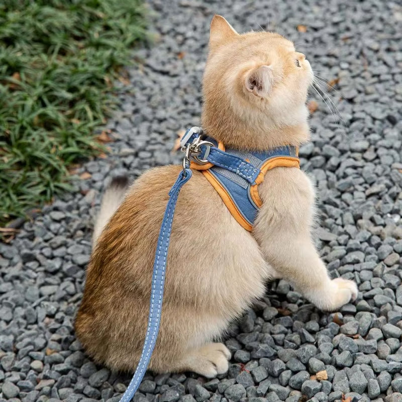 comfortable cat and dog harness leash set, view 9 - MRSLM